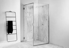 Unidrain GlassLine shower door, Transparent, 800 mm