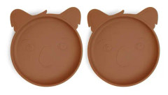 Nuuroo - Akila silicone plate 2-pack - Caramel Caf