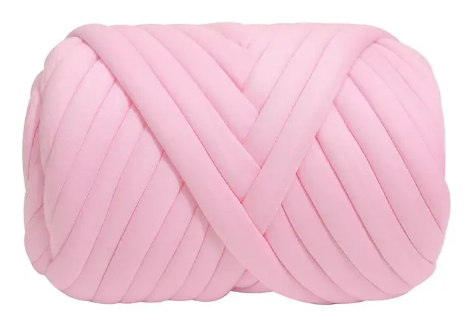 Hand- och armstickad roving – Rosa