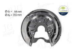 Bromssköld, Bakaxel höger - audi, seat, skoda, vw - OE 1K0 615 612P