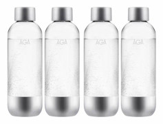 4-pack AGA AQVIA Stål 1L, PET-flaska
