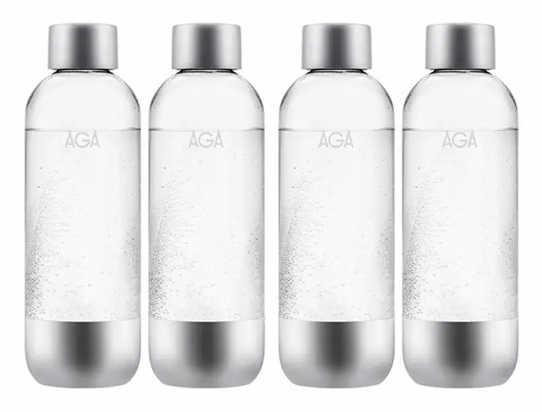 4-pack AGA AQVIA Stål 1L, PET-flaska