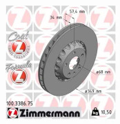 ZIMMERMANN 100.3386.75 Bromsskiva