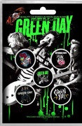 Green Day Revolution Badge Set (5 st.)