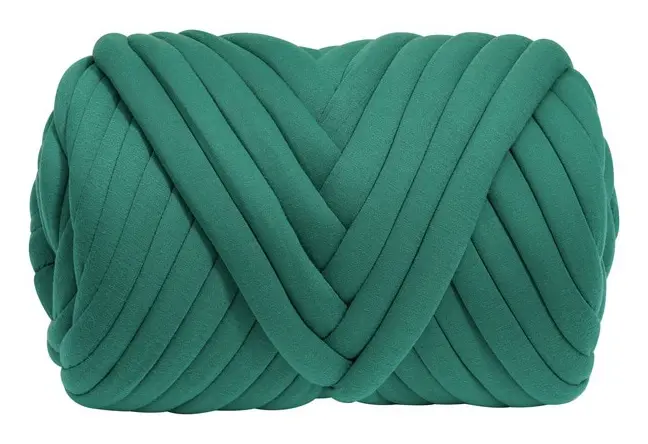 Hand- och armstickad roving – påfågelgrön