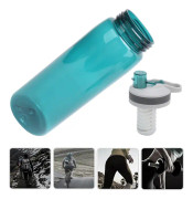 770ml Bärbar Filtrerad Vattenflaska Utomhus Vattenrenare för Camping Vandring Nödsituation Grön