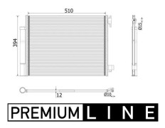 Kondensor, klimatanläggning - dacia, renault, smart - OE 4535000054, 8660003626, 8660003630