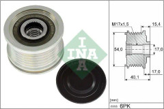 Frihjulskoppling, generator Ina 535 0317 10 - citroën, ds, opel, peugeot, toyota, vauxhall - OE 16 168 972 80, 16 355 919 80, 1616897280