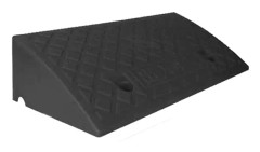 Uppförsbacke Hastighetsgupp Steg Svart och Gul Färg Lätt Plast Pad Stegmatta för Gata Parkering Svart/13.5cm