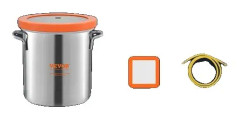 Vakuumavluftningskammare, härdat glaslock, 304 rostfritt stål, 5 gallon