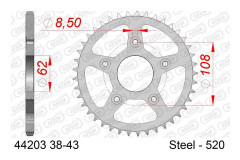 Afam Bakre Drev 44203 Silver 43t