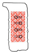 Packningssats, vippkåpa - bmw, mini, toyota - OE 11 12 8 511 814, 11213-WA010