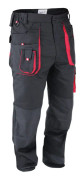 Yato YT-8025, Byxor, Mann, Svart, Röd, S, Bomull, Polyester, 275 g/m ^