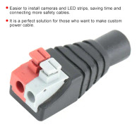 20 st 5,5x2,5 mm Honkontaktkabelterminal DC-strömstickkontakt Adapter Jack för LED-ljusremsa