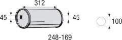 BOSAL 248-169 Mellanljussdämpare, universal