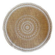 Kreativ Mandala Rund Underlägg Boho Vävd Makramé Fransar Bomullsband Bord Matta Värmebeständig Kopp Tallrik Underlägg Dekoration style 4