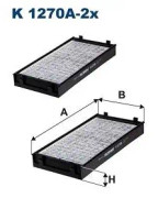 Kupefilter Filtron K 1270A-2x - bmw x5 [e70, f15, f85], x6 [e71, e72, f16, f86] - OE 64 11 6 945 594, 64 11 9 248 294, 64 31 6 945 586
