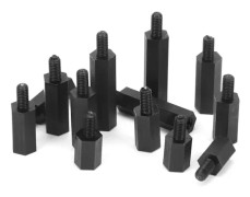 180 st Nylon-skruvar Muttrar Sortiment Distans Kit Envägs Industritillbehör Svart M3