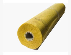 50m² BELAGD FÖRSTÄRKAT nät 165 g/m² 4mm x 4mm gul glasfiber