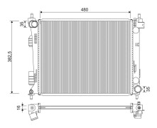 Kylare, motorkylning - hyundai accent sedan iv, kia rio iii - OE 253101J700, 25310-1J700, 253101R300