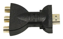 Flexibel Bärbar 1080p HDMI-kompatibel till 3 RCA Video Audio AV-adapterkonverterare för HDTV DVD-projektor Den-konverterare
