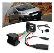 12-stifts Bluetooth AUX-IN-kabel Stereo ljudadapter med mikrofon Passar för Peugeot 207 307 407 308
