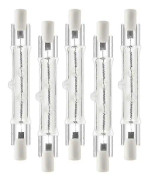 5-pack R7s 118mm 300w 230v, R7s Halogen Linjär Lampa, Dimbar Halogenlampa För Byggarbetsplatser