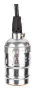 E27 Vintage Hänglampa Hållare Takmonterad med Tråd Chandelier Lamp Armaturer Bas Silver