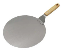 Pizzapade i rostfritt stål med trähandtag, pizzapade för pizzasten, brödpade, tårt serveringsspade, pizzaspade
