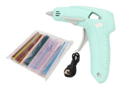 Smältlimmaskin USB Uppladdningsbar Snabb Förvärmning 10W Mini Smältlimmaskin med 30 Limstift för Hemreparation