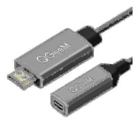 Qgeem HDMI till Mini DP-konverteringsadapterkabel UHD 4K@30Hz Plug LÅNG