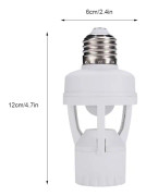 E27 LED-lamphållare Infraröd Rörelsedetektor för Hem AC 110V~240V