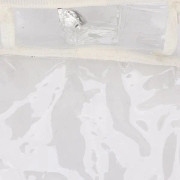 PVC Bärbar Marmor Kosmetikförvaringshandväska Transparent Sminkväska (Vit)
