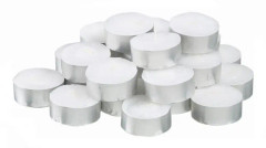 Set med 25 vita värmeljusljus H54