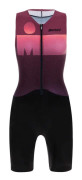 Santini Ärmlös Trisuit Audax Svart,Rosa XL Kvinna