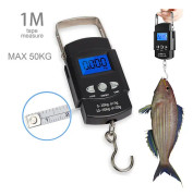 Hand LCD Elektronisk Digital Vågskala Resa Fisk Bagage Hängande Krokhållare Vikt