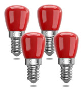 Paket E14 Röda LED-lampor 3w E14, Dekorativa Röda E14 LED-lampor, 25w Ersättning, Lämplig för Stämningsbelysning, Halloween, Jul [Energiklass