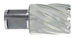 HSS kärnborr Tivoly Ø28X60X30 mm, kort serie, Weldon skaft Ø19 mm. Ljust, obestruket