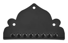 Mandolin Stjärtstycke Svart 8-Strängs Skruvar Triangulära Delar Musikinstrument Tillbehör