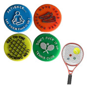 Tennisdämpare, Kryddig/aggressiv påminnelse för att hålla dig i ditt tennisspel, Rolig tennisvibrationsdämpare, Unik tennispresent