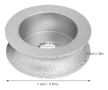 7,3 cm Lödda Diamant Slipsten Konkav Slipsten för Sten Marmor Granit 3,5 cm