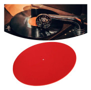 Vinyl Skivtallriksmatta Filt Mjuk Halksäker Förhindrar Statisk Elektricitet Minskar Vibrationer Skivtallriksdyna