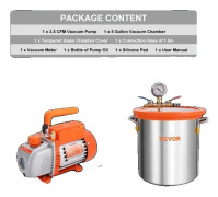Vakuum pump, enstegs, 5-gallonskammare, 3,5 CFM