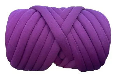 Hand- och armstickad roving – Lila röd