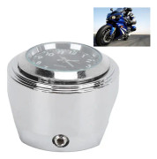 Motorcykelmonterad Klocka Rund Ur Aluminium Vattentät Luminous Universal för 7/8in‑1in Styre Svart