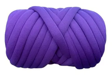 Hand- och armstickad roving – Djuplila