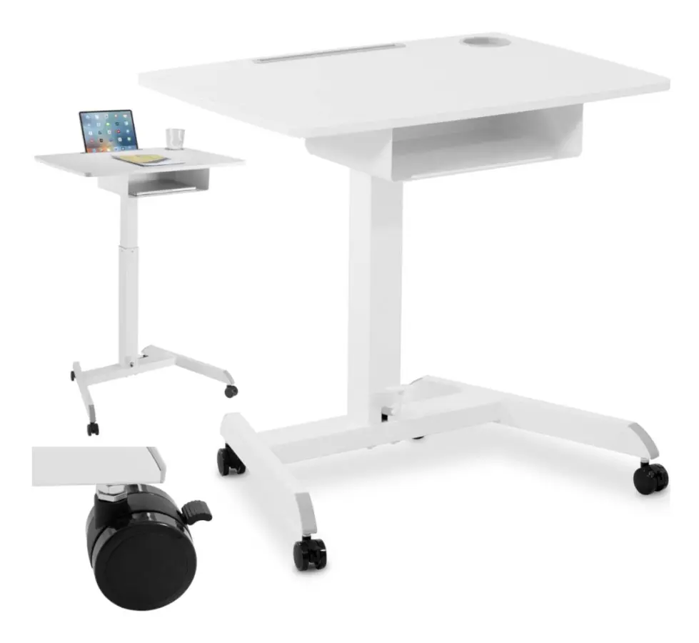 Justerbart fällbart bärbar stativbord med hylla 80 x 56 cm 760 - 1130 mm
