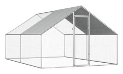 vidaXL Hönsbur för utomhusbruk 2,75x4x1,92 m galvaniserat stål