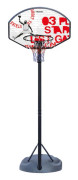 basketställ 140-213 cm PE svart/vit/röd