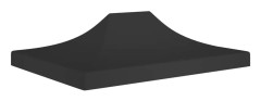 vidaXL Tak till partytält 4,5x3 m svart 270 g/m²